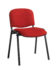 Taurus meeting room stackable chair with black frame and no arms - burgundy