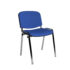 Taurus meeting room stackable chair with chrome frame and no arms - blue