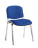 Taurus meeting room stackable chair with chrome frame and no arms - blue