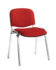 Taurus meeting room stackable chair with chrome frame and no arms - burgundy