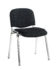 Taurus meeting room stackable chair with chrome frame and no arms - charcoal