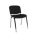 Taurus meeting room stackable chair with chrome frame and no arms - black