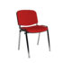 Taurus meeting room stackable chair with chrome frame and no arms - red