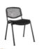 Taurus mesh back meeting room stackable chair black frame with no arms - black