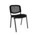 Taurus mesh back meeting room stackable chair black frame with no arms - black