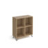 Tikal cube storage unit 950mm high with 4 open boxes and black hairpin legs