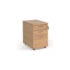 Tall mobile 3 drawer pedestal with silver handles 600mm deep