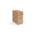 Tall slimline mobile 3 drawer pedestal with silver handles 600mm deep