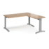 TR10 desk 800mm deep with 800mm return desk - silver frame