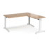 TR10 desk 800mm deep with 800mm return desk - white frame