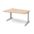 TR10 left hand wave desk - silver frame