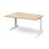 TR10 left hand wave desk - white frame