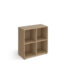 Universal cube storage unit 875mm high with 4 open boxes and glides