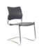 Unison C plastic meeting room chair with cantilever frame - black with chrome frame