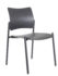 Unison four plastic meeting room chair with 4 leg frame - black with black frame