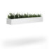 Wooden planter 1600mm wide to fit on side-by-side wooden lockers - white