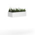 Wooden planter 800mm wide to fit on single wooden lockers - white