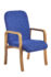 Yealm modular beech wooden frame chair with double arms 540mm wide - blue