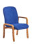 Yealm modular beech wooden frame chair with left hand arm 540mm wide - blue