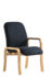 Yealm modular beech wooden frame chair with left hand arm 540mm wide - charcoal