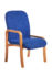 Yealm modular beech wooden frame chair with right hand arm 540mm wide - blue