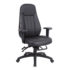 Zeus faux leather high back 24hr task chair - black faux leather