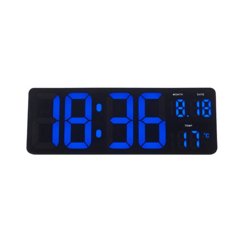 Zeneth digital LED multifunctional wall or table clock - Black
